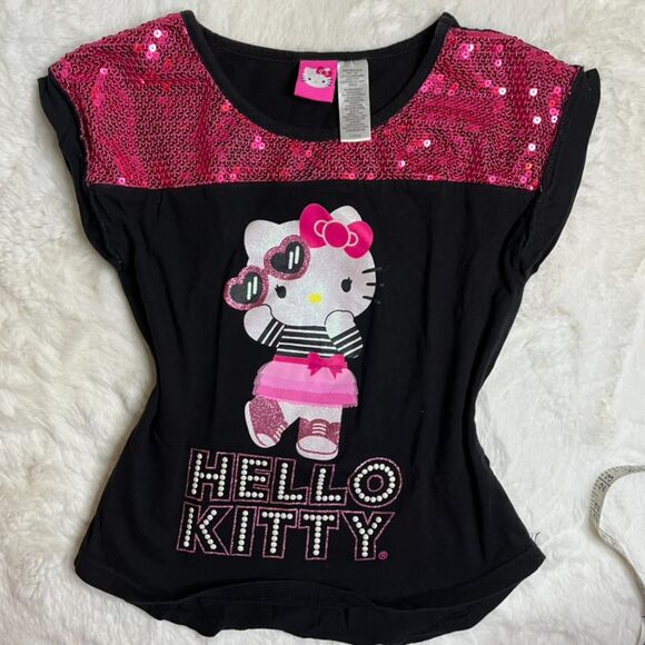 Hello Kitty Tops - Hello Kitty Sequin Baby tee